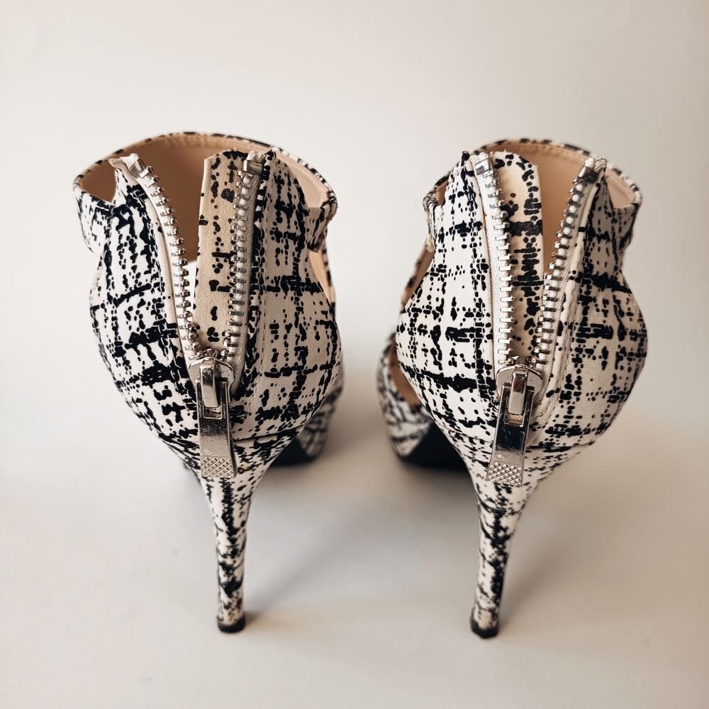 🖤Women's Plaid Platform Ankle Strap - Picture 5 of 7